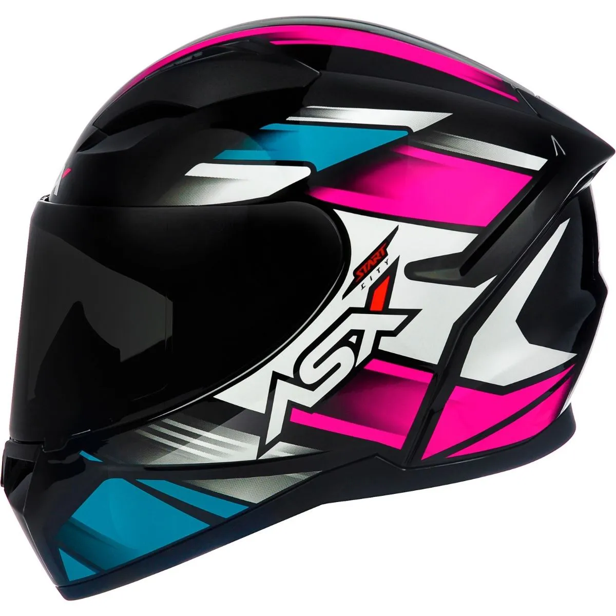 Imagem 2 de 8 de Combo Casal Capacete Asx City Arrow Vermelho/Roxo Masculino/Feminino