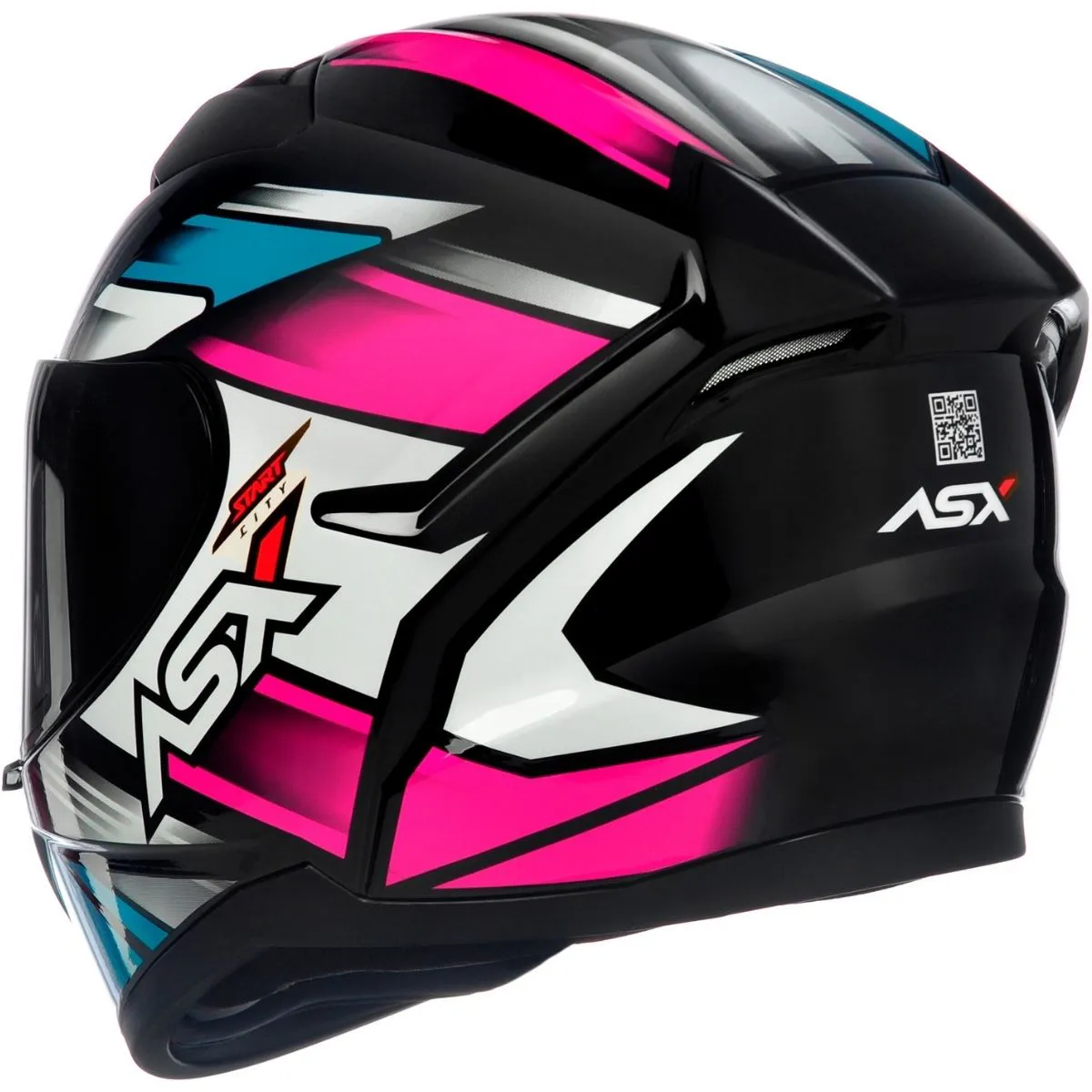 Imagem 3 de 8 de Combo Casal Capacete Asx City Arrow Vermelho/Roxo Masculino/Feminino