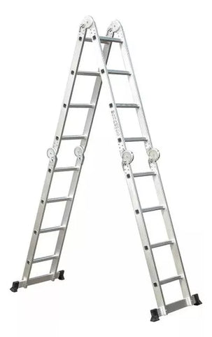 Escada Articulada 16 Degraus 4x4 Garden Life TE1700 Cor Cinza - Image 1